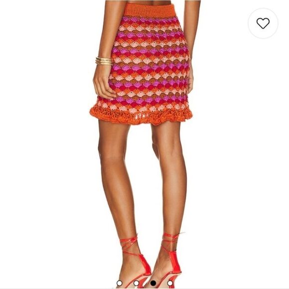 Liya Skirt in Tangerine, Tomato, Coral, Orquid & Clay - Picture 3 of 3